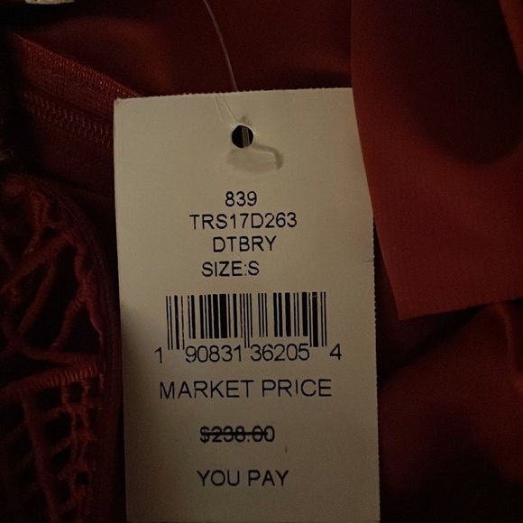 Tularosa Deep Red Eden Lace Fit & Flare Dress Size Small - Picture 11 of 13